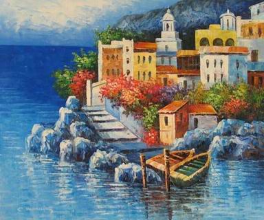 Mediterranean oil painting