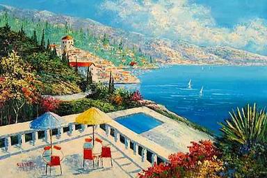Mediterranean oil painting