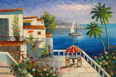 Mediterranean oil painting