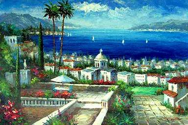 Mediterranean oil painting