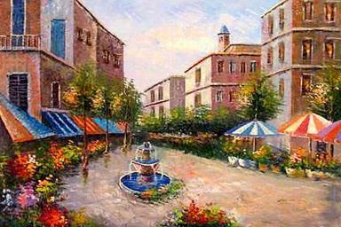 Mediterranean oil painting
