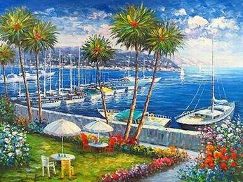 Mediterranean oil painting