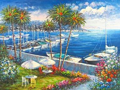 Mediterranean oil painting
