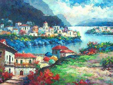 Mediterranean oil painting