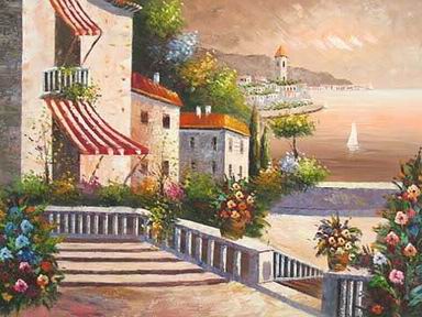 Mediterranean oil painting