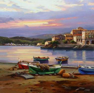 Mediterranean oil painting