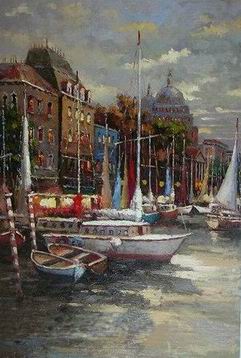 Mediterranean oil painting