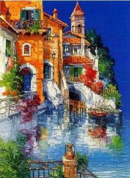 Mediterranean oil painting