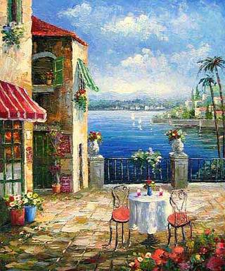 Mediterranean oil painting
