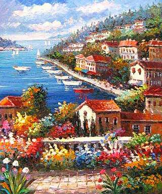 Mediterranean oil painting