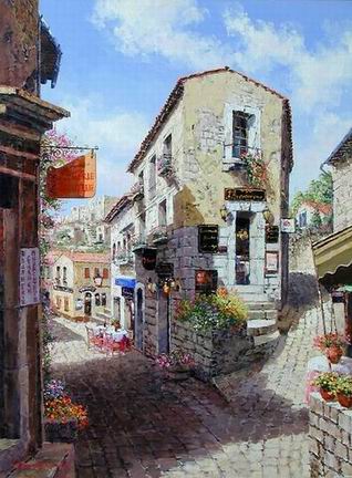 Mediterranean oil painting