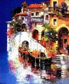 Mediterranean oil painting