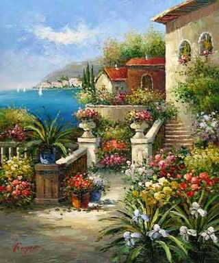 Mediterranean oil painting