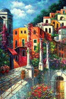 Mediterranean oil painting