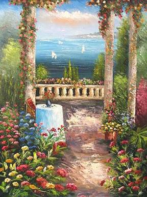 Mediterranean oil painting