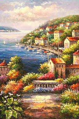 Mediterranean oil painting