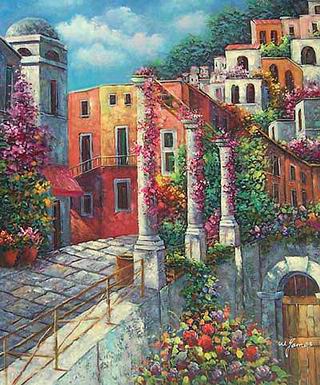 Mediterranean oil painting