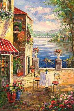 Mediterranean oil painting