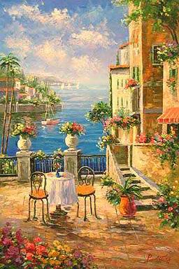Mediterranean oil painting