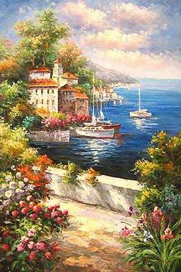 Mediterranean oil painting