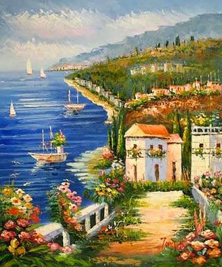 Mediterranean oil painting
