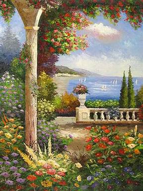 Mediterranean oil painting