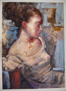 New profile oil painting