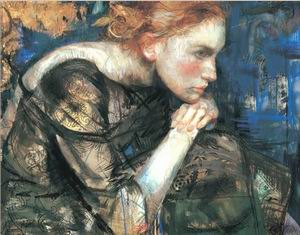 New profile oil painting