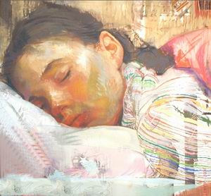 New profile oil painting