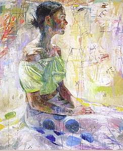 New profile oil painting