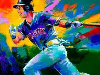 Sports oil painting