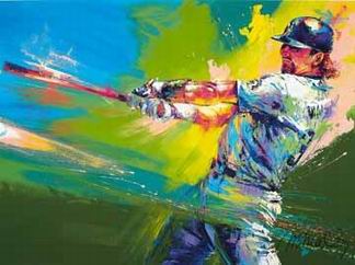 Sports oil painting