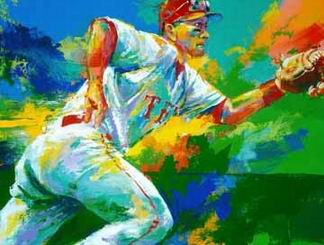 Sports oil painting