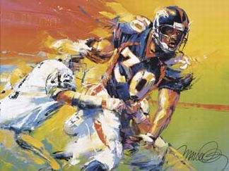Sports oil painting
