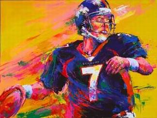 Sports oil painting