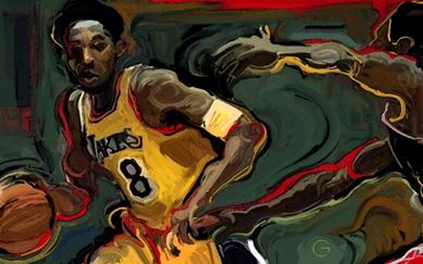 Sports oil painting