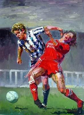 Sports oil painting