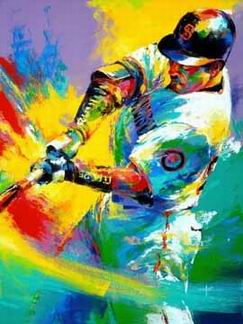 Sports oil painting