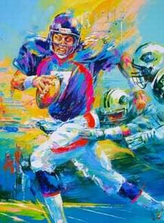 Sports oil painting