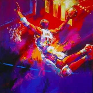 Sports oil painting