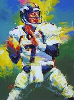 Sports oil painting