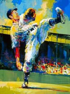 Sports oil painting