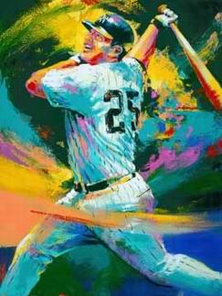 Sports oil painting