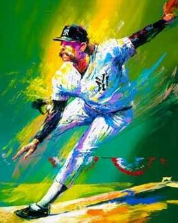 Sports oil painting