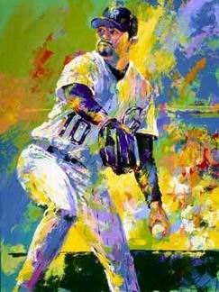 Sports oil painting
