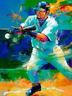 Sports oil painting