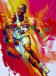 Sports oil painting