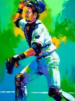 Sports oil painting