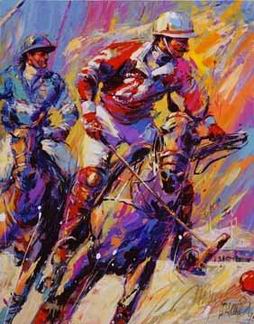Sports oil painting
