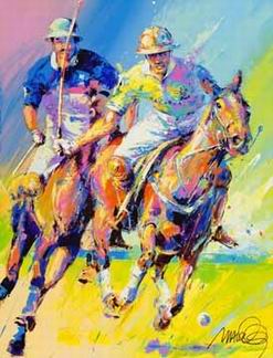 Sports oil painting